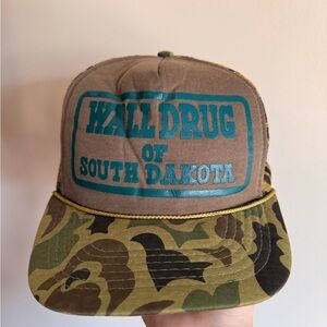 Vintage Wall Drug Camo Truckers Hat